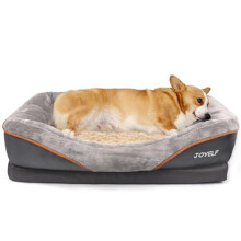 JOYELF Medium Memory Foam Dog Bed, Orthopedic Dog Bed & Sofa with Removable Washable Cover and Squeaker Toys as Gift