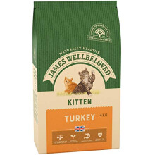 James Wellbeloved Turkey & Rice Kitten Dry Food – Hypoallergenic, Single-Protein, No Wheat/Dairy (unit401834)