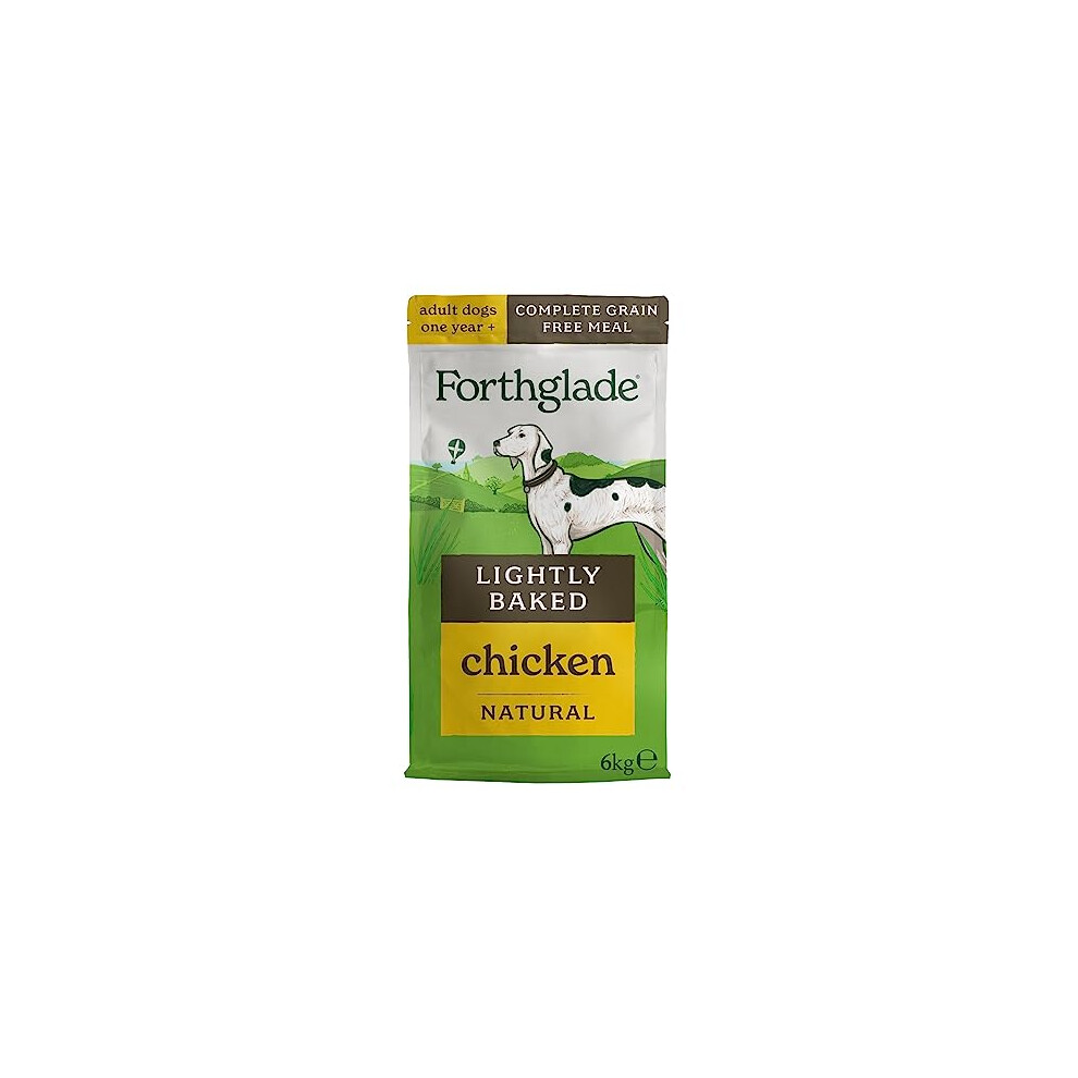 Forthglade Dry Dog Food, Chicken & Sweet Potato Lightly Baked Natural Dog Food, Grain Free Food for Dogs, High Meat Content, Complete Pet Food &