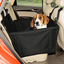 Extra Stable Dog Car Seat - Reinforced Car Dog Seat for Medium-Sized Dogs with 4 Fastening Straps - Robust and Waterproof Pet Car Seat for the Back