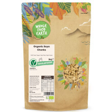 Wholefood Earth Organic Soya Chunks 2kg GMO Free | Vegan | High Fibre | High Protein | Certified Organic