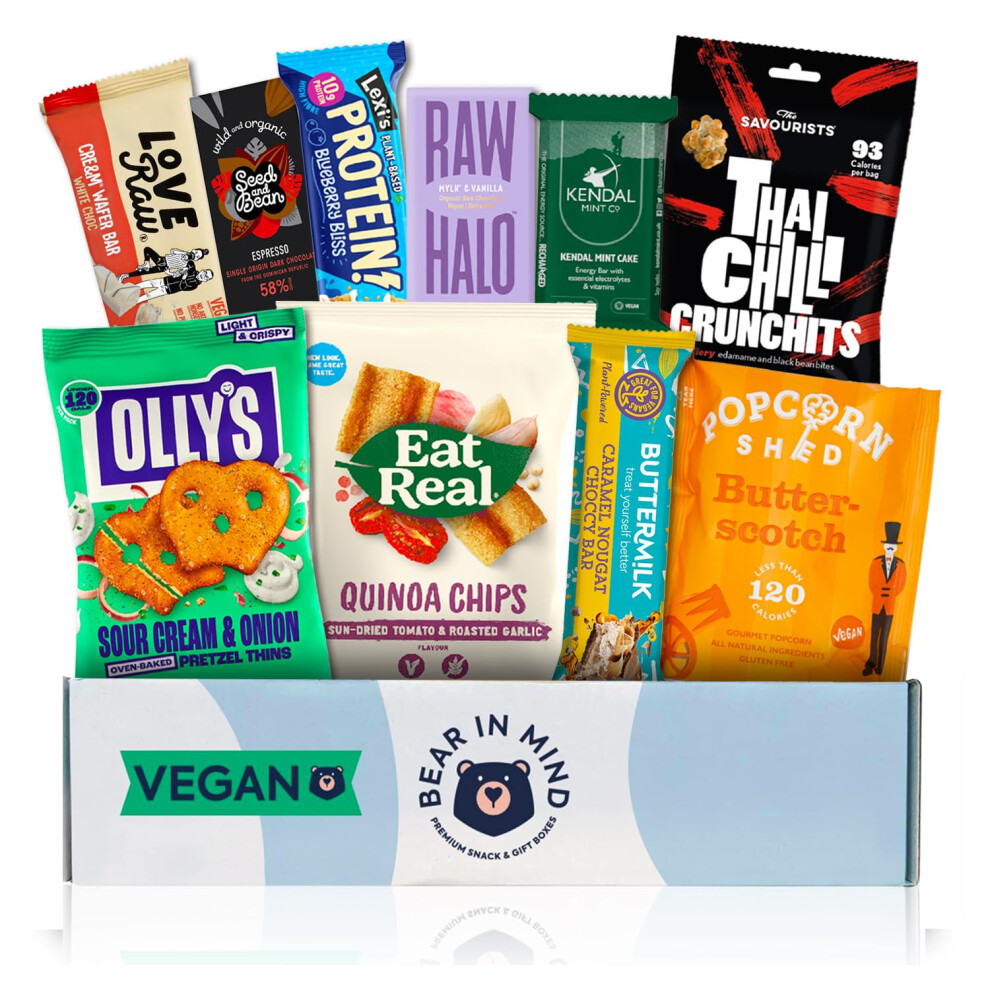 Vegan Hamper: Premium Vegan Treats Hamper & Gift Box - Ultimate Vegan Hampers Gift Baskets for Men & Women - Vegetarian Hamper Gifts for Veganuary