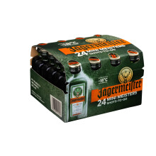 J?germeister Herbal Liqueur | 24x2cl Miniature Pack | 35% ABV | German Liqueur | Spirits | 56 Herbs & Botanicals | Best Served as an Ice Cold Shot