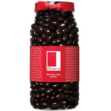 Rita Farhi Dark Chocolate Covered Raisins in a Gift Jar | Vegetarian and Chocolate Gift - Chocolate Coated Fruit - 870 g - New Palm Oil Free Recipe