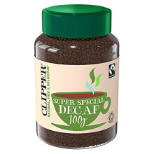 Clipper Organic Medium Roast Decaf Arabica Coffee | 6x 100g Jars Decaffeinated Instant Coffee | Bulk Buy for Home & Catering | Gourmet Sustainable