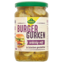 Kuhne Crinkle Cut Gherkin Slices 330g (Pack of 10)