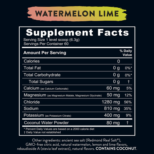 REDMOND Re-Lyte Electrolyte Drink Mix (Watermelon Lime) 2