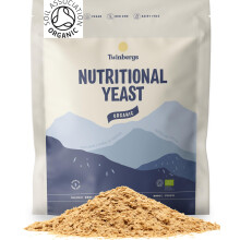 Twinbergs Organic Non Fortified Nutritional Yeast Flakes 800g - Vegan Cheese with Umami Taste - Nooch Seasoning for Pizza, Hummus, Tofu, Tempeh -