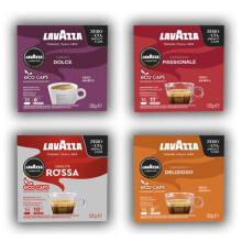 Lavazza, 4 Variety Pack, A Modo Mio, Coffee Capsules, Compostable, 4 packs of 16 Coffee Pods (64 Coffee Capsules)