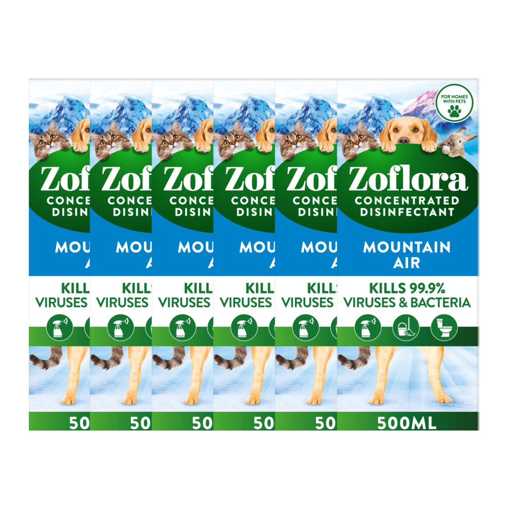 Zoflora Mountain Air Concentrated Multipurpose Disinfectant Liquid, Antibacterial Multi-surface Cleaner, Pet-Friendly, Kills 99,9% of Bacteria &