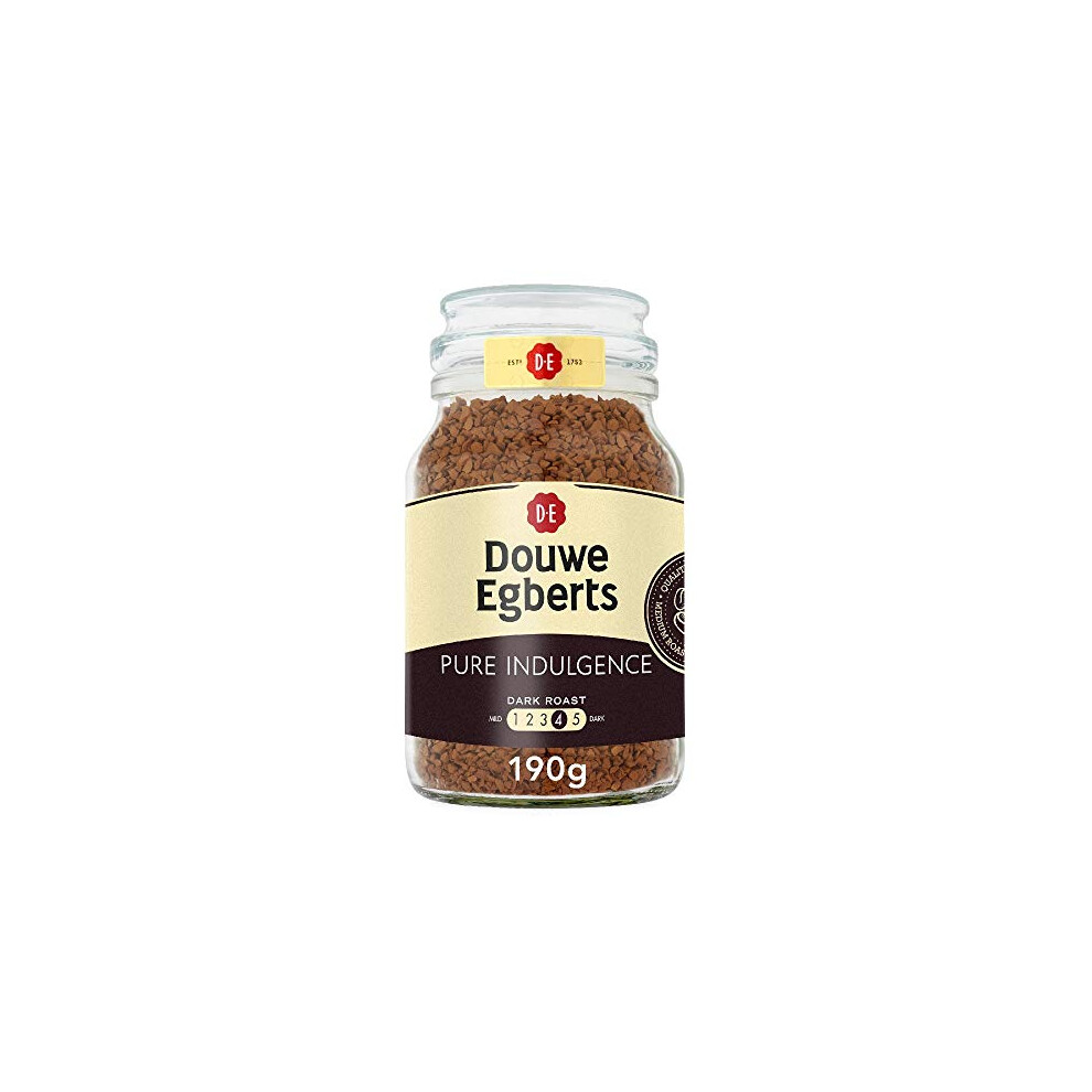 Douwe Egberts Pure Indulgence Dark Roast Instant Coffee 190G (Pack Of 6 Jars, Total 1.14Kg)