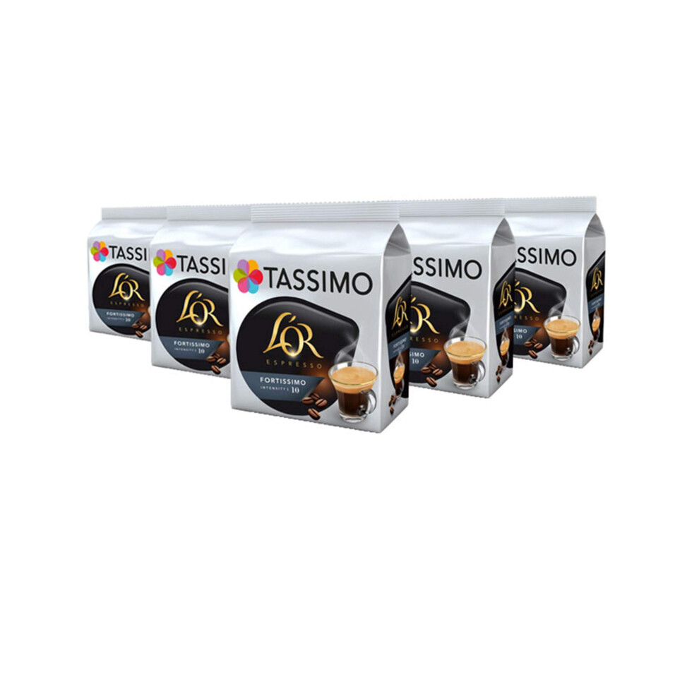 TASSIMO L'OR Espresso Fortissimo Coffee Pods (Pack of 5, 80 Drinks)