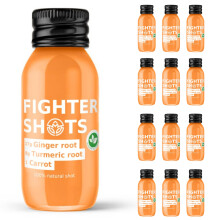 Carrot + Ginger + Turmeric Shot (12x60ml) | 100% Natural | Fresh Ginger Root for Immune Support | Boosts Energy | 100% Natural/No Nasties | Rich in
