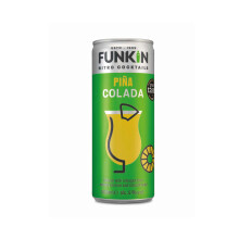 Funkin Pina Colada Pre-Mixed Cocktail Cans 200 ml (Case of 12) | Premium Ready to Drink Cocktails - Bar Quality Drinks Made with Real Fruit and Nitro