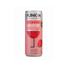 Funkin Strawberry Daiquiri Pre-Mixed Cocktail Cans 200 ml (Case of 12) | Premium Ready to Drink Cocktails - Bar Quality Drinks Made with Real Fruit