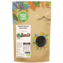 Wholefood Earth Organic Sesame Seeds Black 3kg Raw | GMO Free | Vegan | Certified Organic