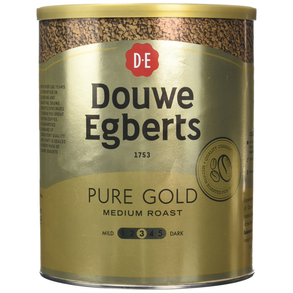 Douwe Egberts Pure Gold Instant Coffee - 1 x 750g Tin