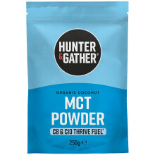 Hunter & Gather Thrive Fuel C8/C10 MCT Powder 250g | Triple Steam Distilled 100% Organic Certified Coconut | Keto, Low Carb & Paleo | Sugar, Gluten &