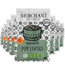 Merchant Gourmet Dried Puy Lentils 2.4 kg - High Fibre, High Protein, Low Fat, Vegan - No Need to Pre-Soak - Pack of 8 x 300g Boxes