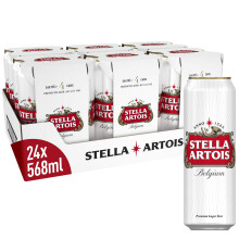 Stella Artois Premium Lager Beer Pint Cans 24 x 568 ml