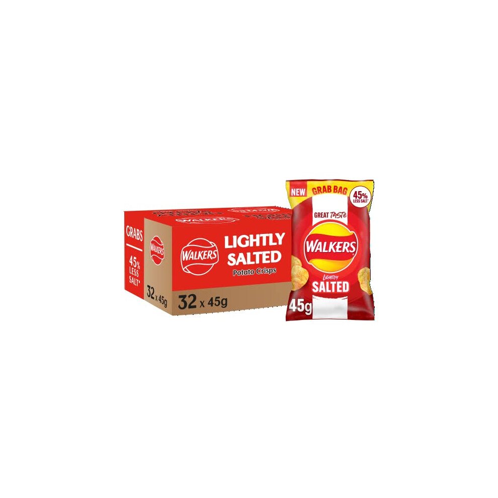 Walkers Less Salt Lightly Salted 45G (Case Of 32)