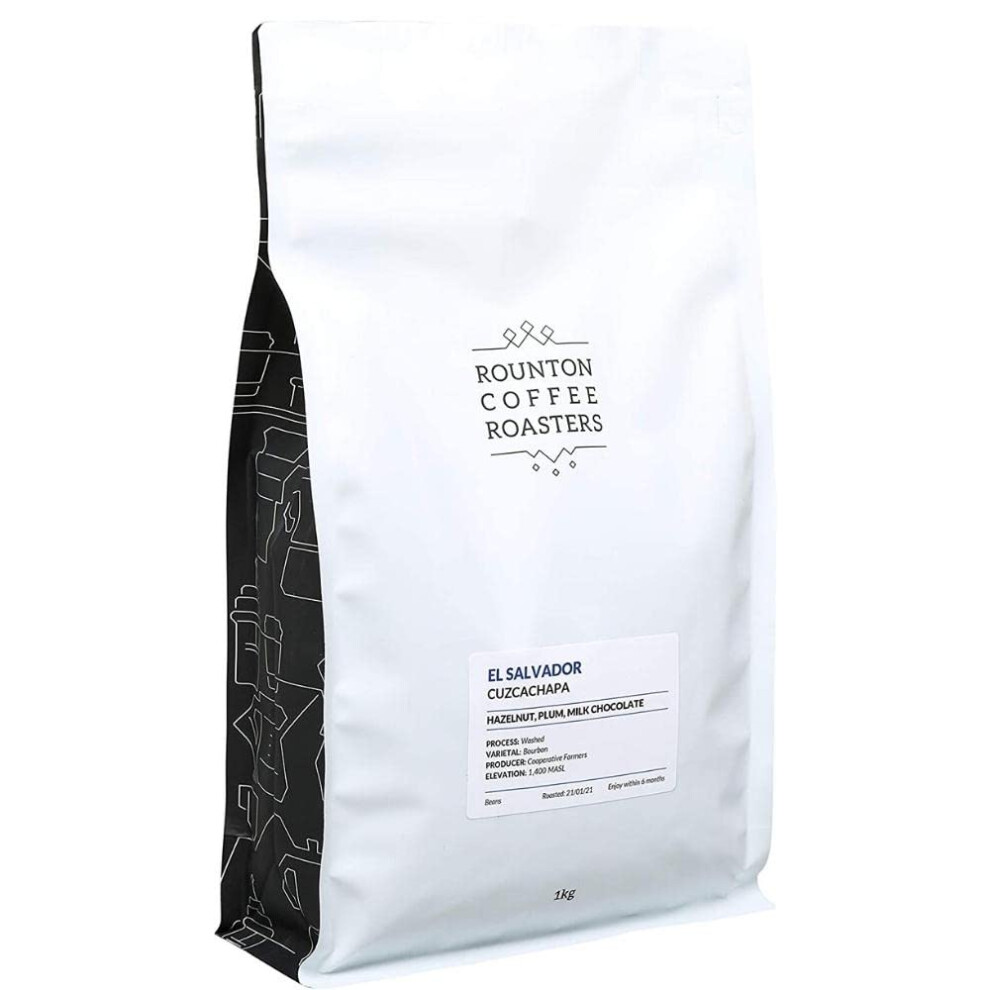 Rounton Coffee Roasters | 1Kg Central American Coffee Beans | El Salvador Cooperative Cuzcachapa | Roasted In Yorkshire | 100% Arabica | Fresh