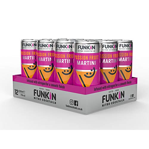 Funkin Passion Fruit Martini Pre-Mixed Cocktail, 12 x 200ml 1