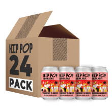 Hip Pop Kombucha, Low Calorie, 100% Natural, Vegan, Strawberry & Pineapple, 24 x 330 ml