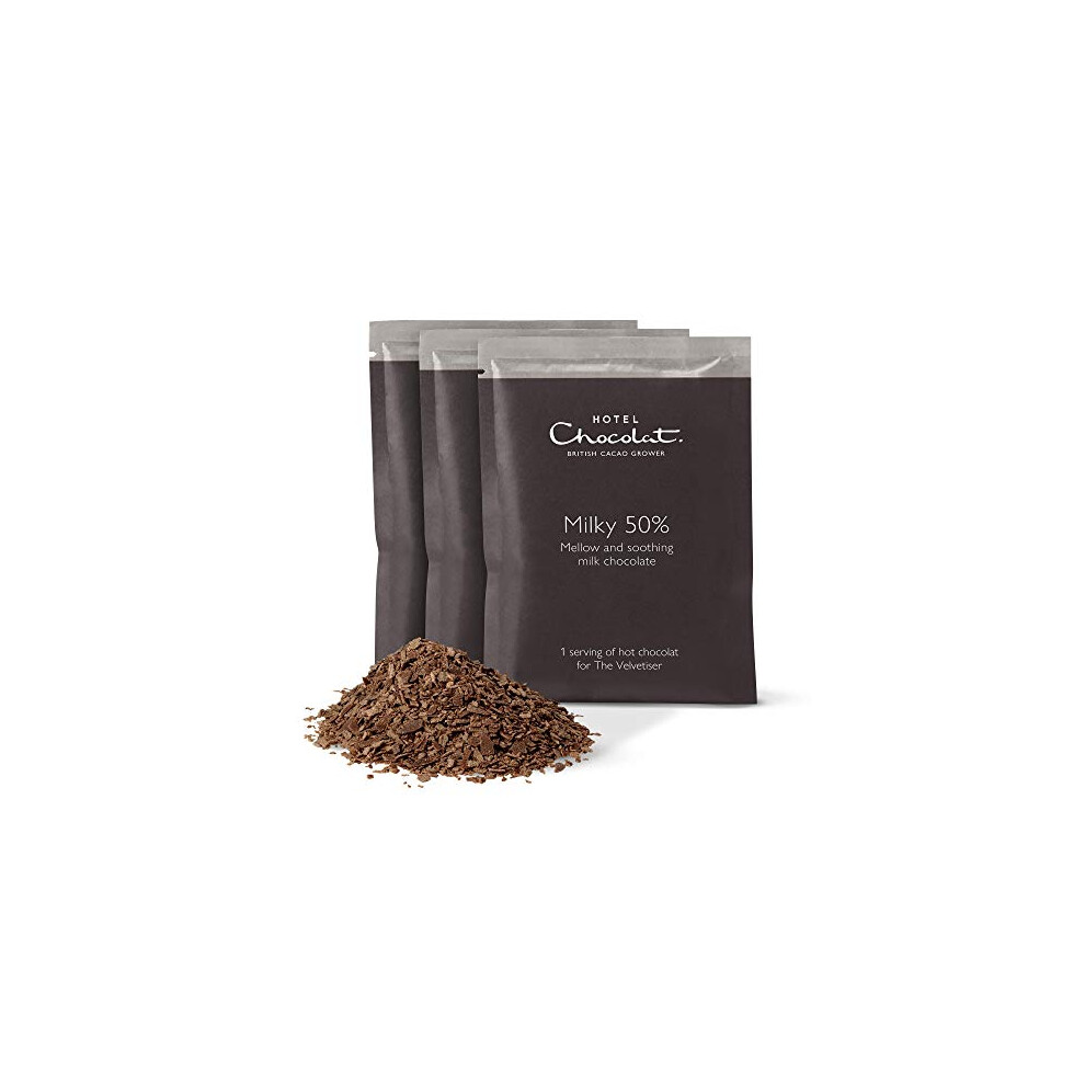 Hotel Chocolat 50 Percent Milky Hot Chocolate (pack of 20 Single Serve Sachets)