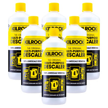 Kilrock Mega-K Multi-Purpose Descaler Multipack 6x1 Litre (72 Doses) - Limescale Descaling for Kettles, Toilets, Shower Heads & Coffee Machines -