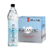 Icelandic Glacial Premium Still Water 1.5L Recycled PET Bottles x 12 Per Pack ? Alkaline/Low PH, Recycled Packaging, BPA Free, Carbon Neutral from
