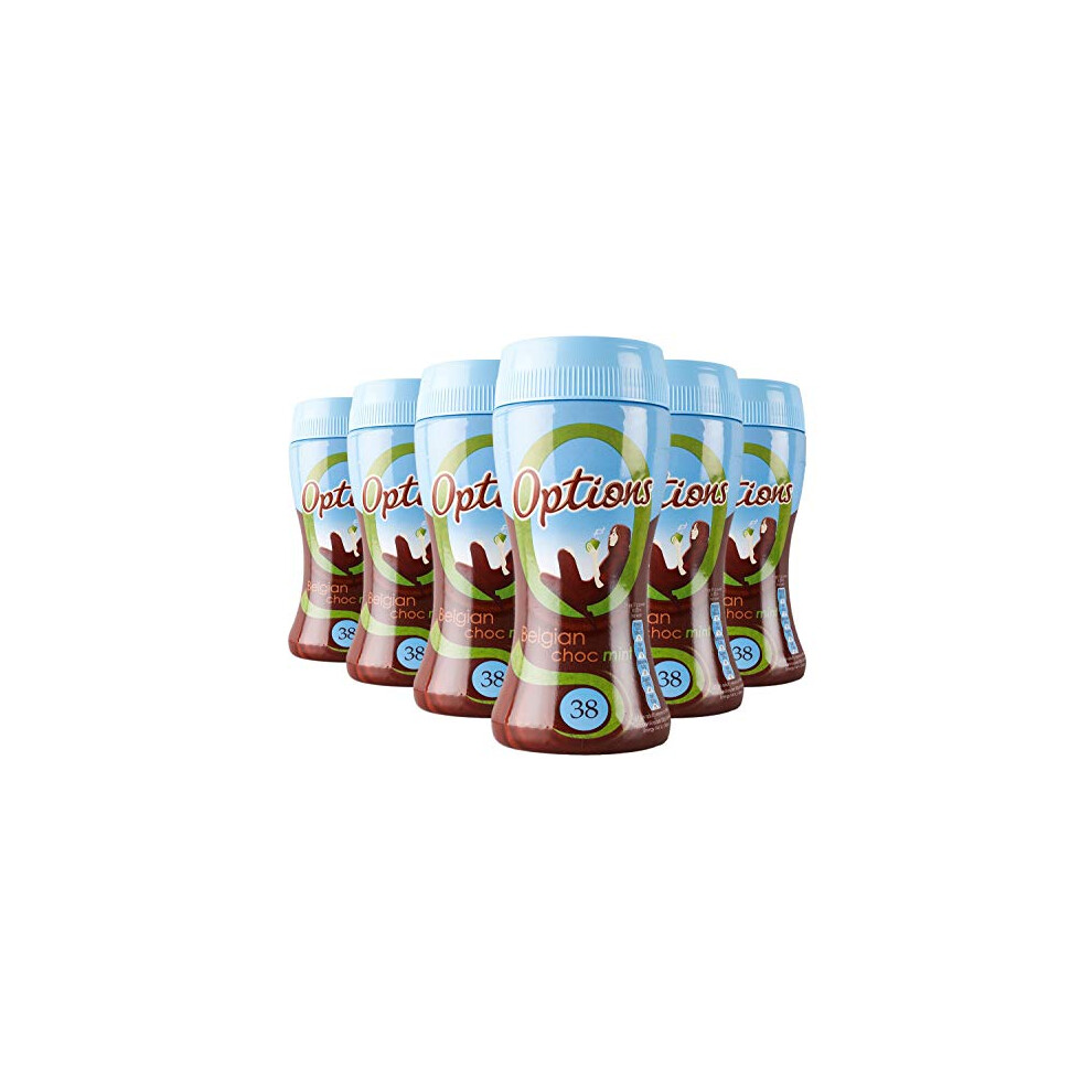 Options Mint Hot Chocolate Drink (Multipack of 6 x 220 g Jars)