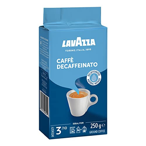 Lavazza Lavazza, Caff? Decaffeinato, Ground Coffee, 8 Packs of 250 g, Ideal for Moka Pot, Filter Machine and French Press, Aromatic Notes of Dried Fruits,