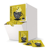 Clipper Organic Lemon & Ginger Tea Bags | 250 Individually Wrapped Teabags | Bulk Buy, Home & Catering | Caffeine-Free Herbal Tea Bags |