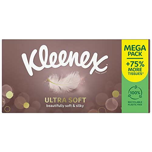 Kleenex Kleenex Ultra Soft Tissues Mega Pack, 112 Sheets per box ? Beautifully Soft And Silky Tissues - 12 boxes per case 1