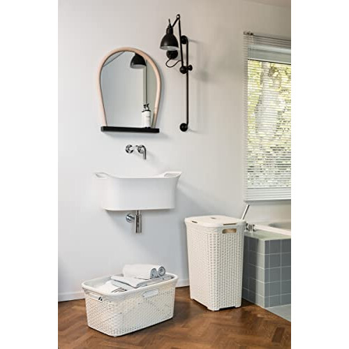 Curver Curver Style 60 Litre Laundry Hamper, Vintage White 2
