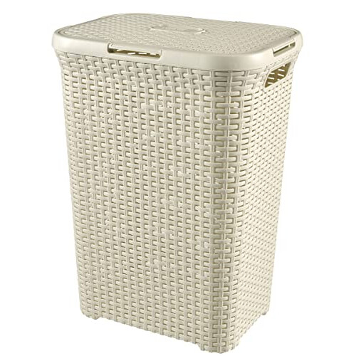 Curver Curver Style 60 Litre Laundry Hamper, Vintage White
