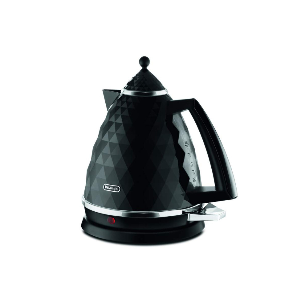 De'Longhi Brilliante Kettle, anti-scale filter, 1.7 Liters, 360? swivel base, KBJ3001BK, Black