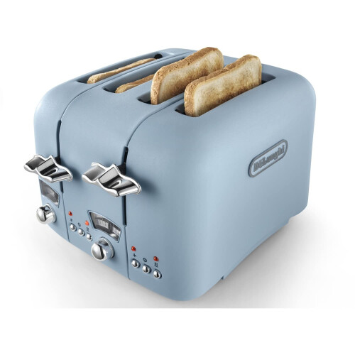 De'Longhi De'Longhi Argento Flora CT04.AZ 4 Slice Toaster - Agave Blue 1