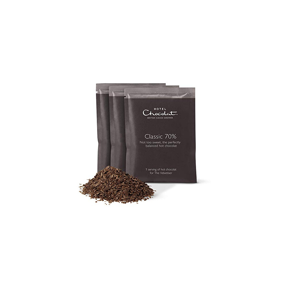 Hotel Chocolat 70 Percent Classic Hot Chocolate (pack of 20 Single Serve Sachets)