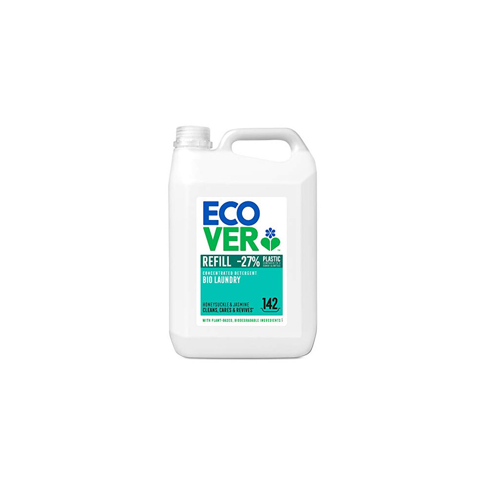 Ecover Bio Laundry Detergent Refill, Honeysuckle & Jasmine, 142 Washes, 5L