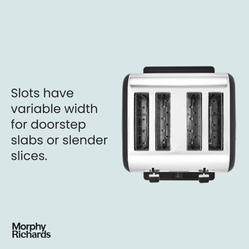 Morphy Richards Morphy Richards Venture Black 4 Slice Toaster - Defrost Setting - High Lift Feature - 240131 2