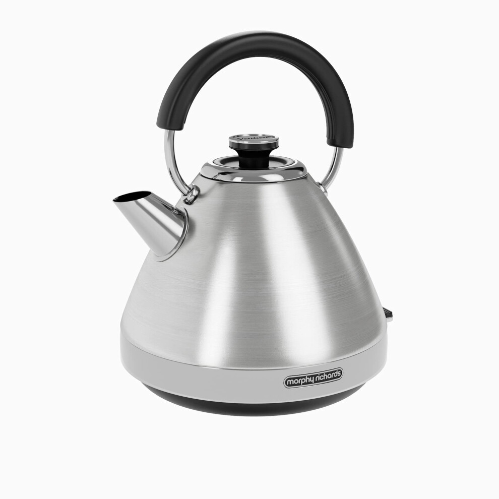 Morphy Richards Venture Pyramid Kettle - Brushed Stainless Steel - 1.5L - Rapid Boil - Metal - 100130