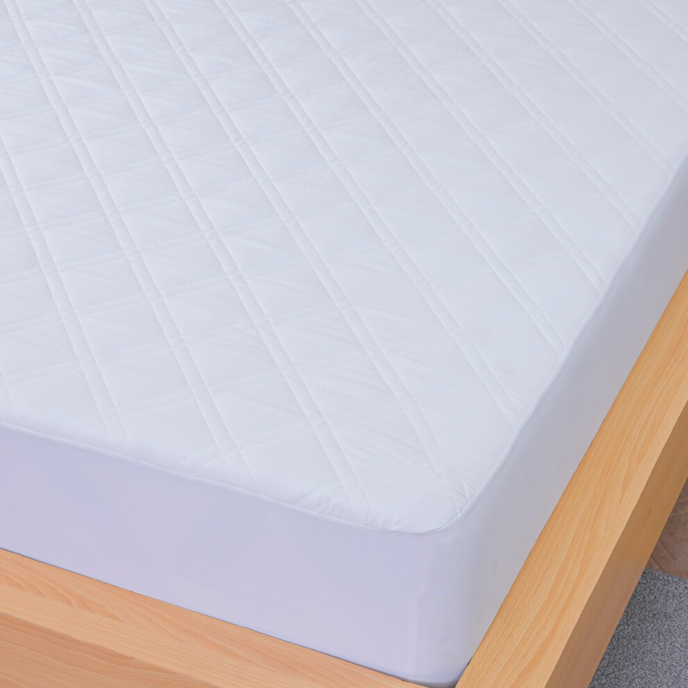 Sheet Story Quilted Mattress Protector King Size - 40cm Extra Deep Fitted King Size Mattress Protector - Hypoallergenic King Mattress Protector -