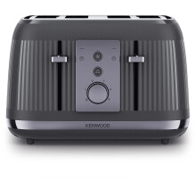 Kenwood Dusk Toaster, 4 Slot Toaster, Reheat, 5 Browning Settings, Defrost And Cancel Functions, Pull Crumb Tray, TFP30.000GY, 1800W, Slate Grey