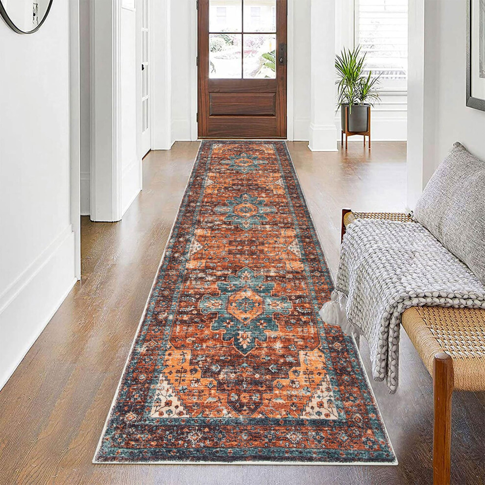 SHACOS Extra Long Runner Rugs for Hallway 60 x 305 cm Non Slip Hallway Hall Runner Narrow Rugs Washable Long Hallway Runner Rug Boho Carpet Runners