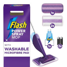 Flash Powermop Floor Cleaner Starter Kit, Spray Mop, Dry Wet Mop, All-In-One Mopping System, Powered Deep Clean For Your Hard Floor Surfaces (1