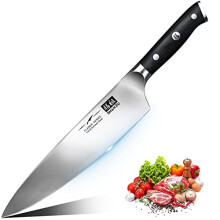SHAN ZU Chefs Knife Kitchen Knife 20cm,Ultra Sharp Japanese Knife German Stainless Steel, Kitchen Knives with Ergonomic Handle for Home Kitchen &