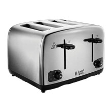 Russell Hobbs 4 Slice Toaster with Perfect Toast Technology for improved evenness (Wide slots, Lift & look feature, 6 Browning levels, Frozen & Cancel