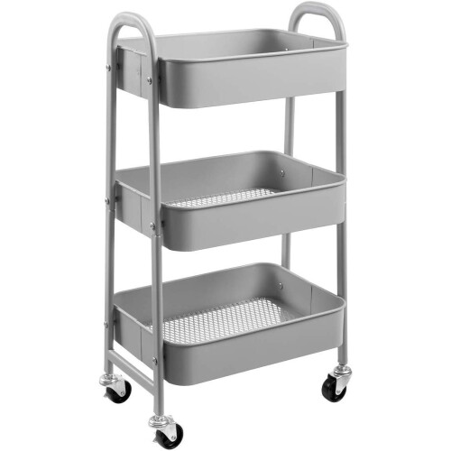 Metal Rolling Organizer Utility offers Craft Cart (Large, BLK)